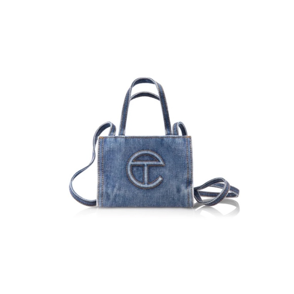 Telfar Small Denim Shopper Bag